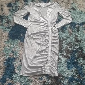 Silver Midi Dress